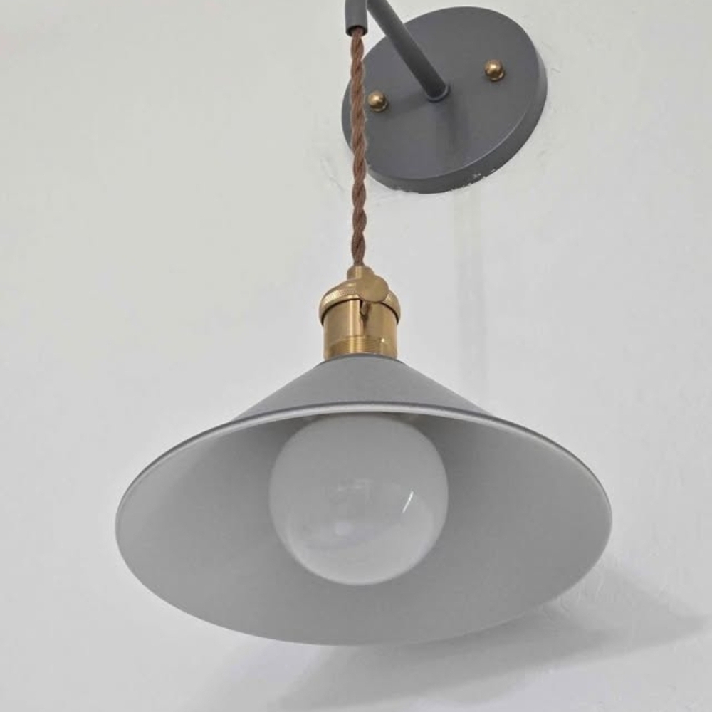 Gray and Gold Pendant Light